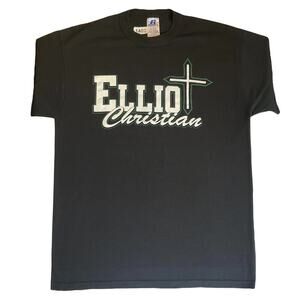 Russell Athletic Men Shirt M Black Elliot Christian Nublend Short Sleeve